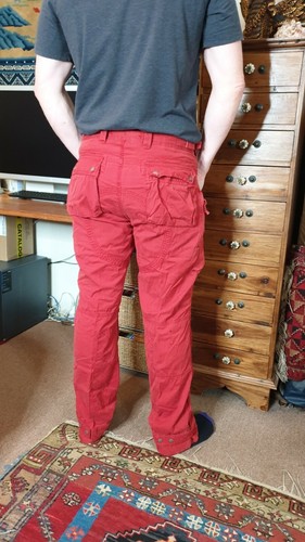 Polo Cargo Jeans in Red by Ralph Lauren …beautiful vintage designer cargo jeans - Bild 4 von 5