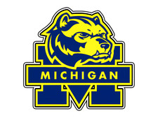 Michigan Wolverines Mascot Logo College Sticker Waterproof Vinyl Decal Die-Cut