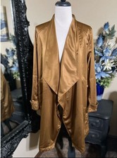 Marc New York Long Sleeve Silk Jacket Bronze Womens Size Xs