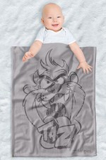 Looney Tunes Soft Fleece Baby Blanket, Cozy Crib Throw 30"x40" Faded Taz