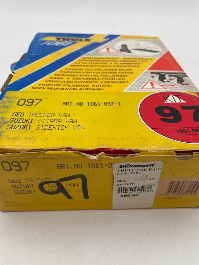 THULE 1061 kit #97 GEO Trucker Van,Suzuki Vitara Van,Suzuki Sidekick Van - Image 3 of 4