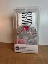 Wilton Bridal Sash  Crown Party Kit Bachelorette Party Tiara Sash Button New