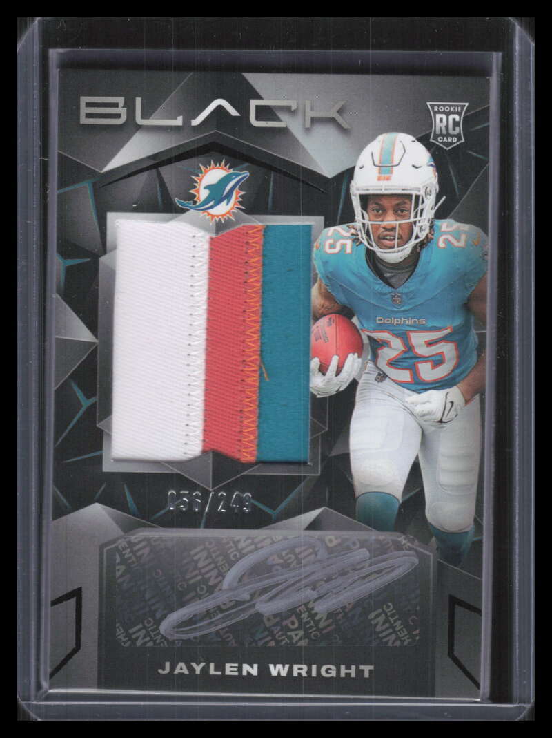 2024 Panini Black 220 Jaylen Wright Rookie Patch Auto 56/249
