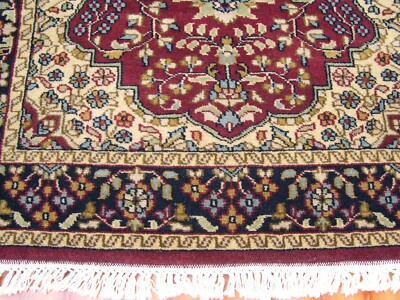 3x5 Wool Traditional Design Oriental Living room Carpet Red Hand Knotted
