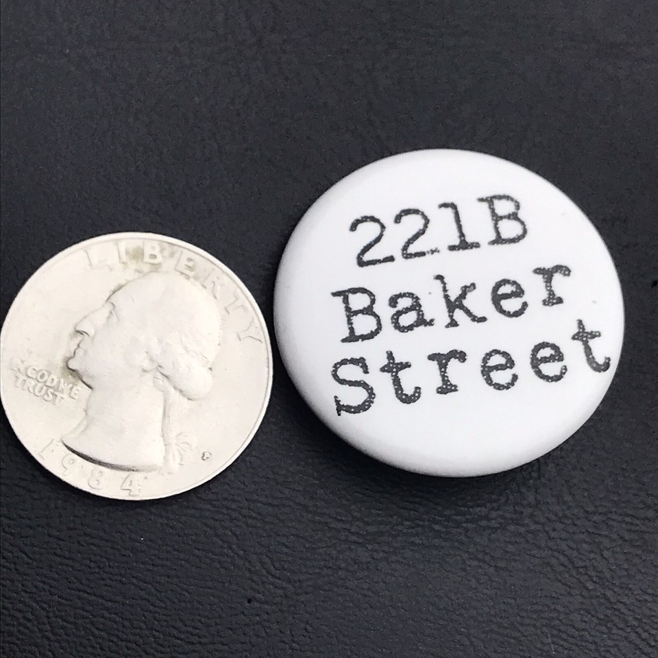 221B Baker Street Pin Button Pinback eBay