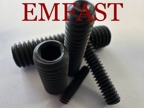 6/32 8/32 3/16 10/24 1/4 3/8 UNC x 1/2 1 1 1/4 Zoll Innensechskant Madenschraube Stahl - Bild 1 von 12