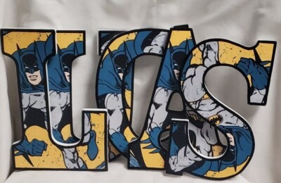 Batman Wooden Letters For Game room Or Children s Wall Decor