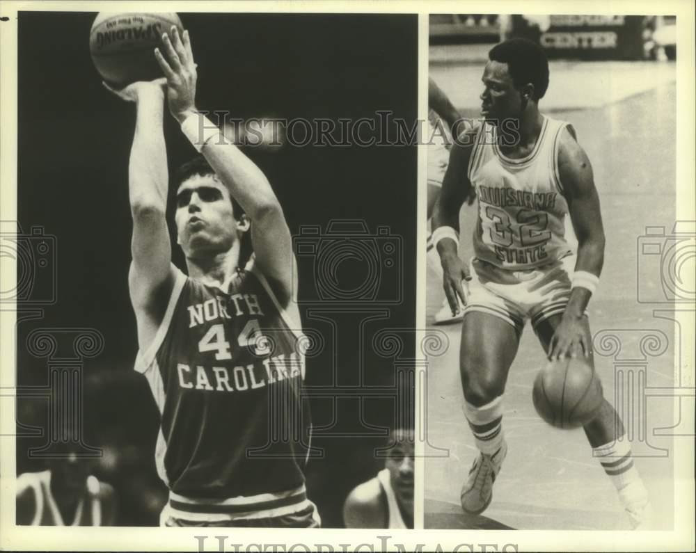 1982 Press Photo Basketball Players Matt Doherty and Howard 