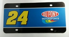 24 DU PONT MOTORSPORTS 2008 CAR BLUE PLASTIC LICENSE PLATE NEW