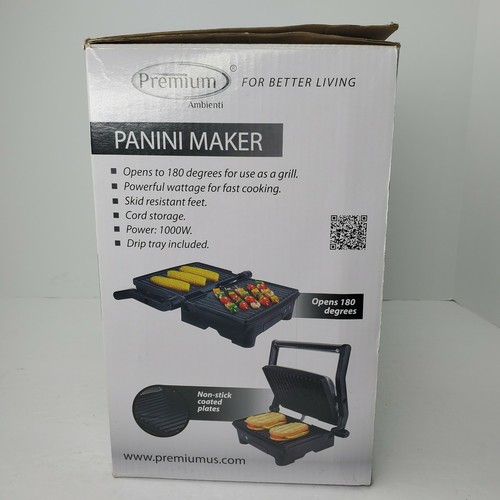 Premium Brand Panini Maker Model PPN20 New Open Box - Picture 4 of 6