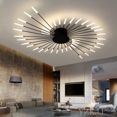 LED Deckenleuchte,Modern Feuerwerk Design,42-flammig Kronleuchter,Indoor