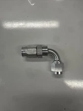 W58raw -8AN 90 degree Hose End / Oil Fuel / reusable / 8 AN Fitting Raw Aluminum