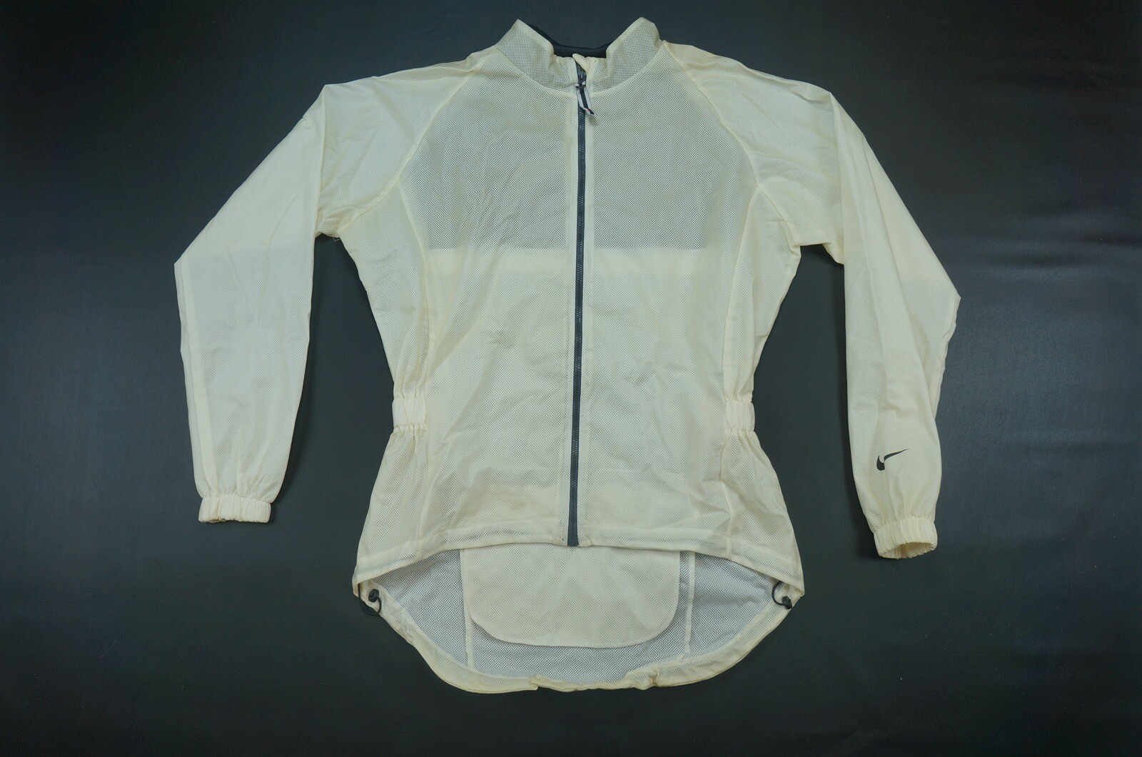 Rare Vintage NIKE Mesh Swoosh Full Zip Windbreaker Jacket 90s 2000s White SZ S  image 2