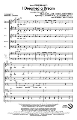 I Dreamed a Dream SATB divisi a cappella Claude-Michel Schönberg