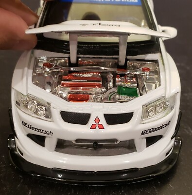 Jada Toys Mitsubishi Lancer EVO Import Racer White 1:24 #50390-9