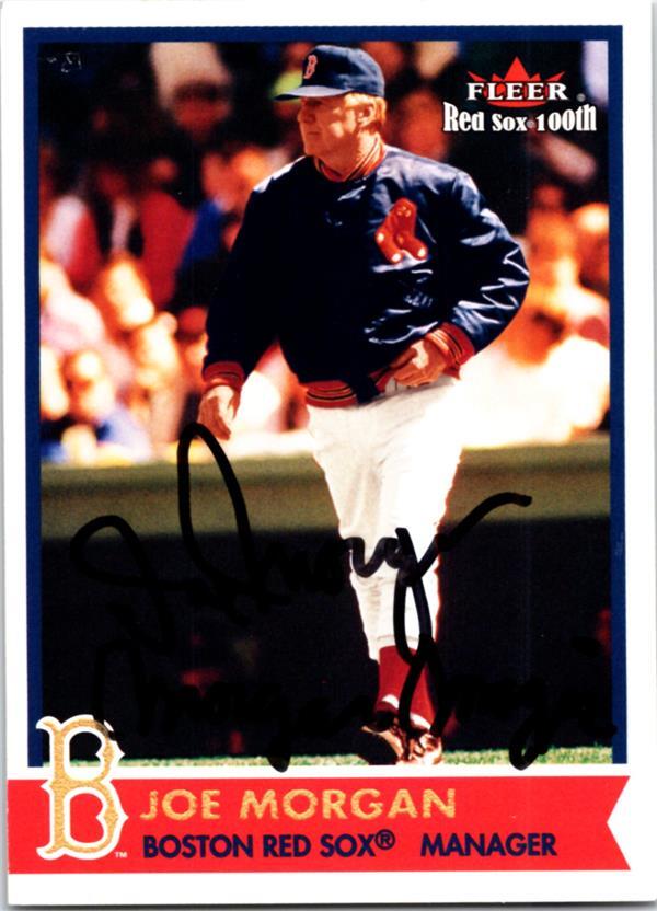 Joe Morgan signed Baseball Card Red Sox 2001 Fleer Tradition #71