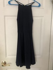 Windsor Homecoming Party Navy Blue Lace Skater Dress Size Medium NWOT Lace Back