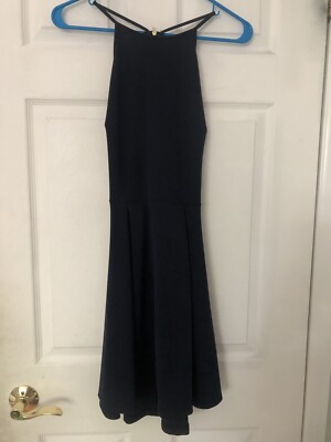 Windsor Homecoming Party Navy Blue Lace Skater Dress Size Medium NWOT Lace Back