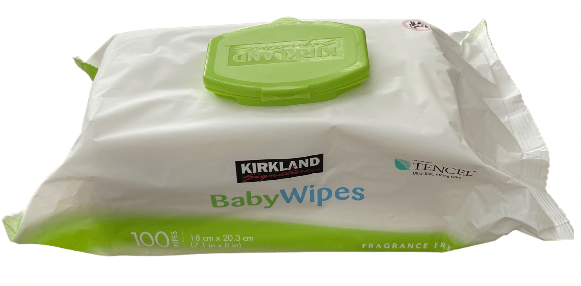 Kirkland Pack of 100 Large Baby Wipes Alcohol Fragrance