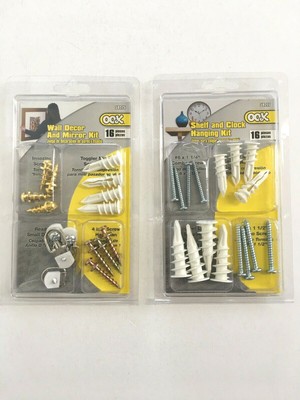 Lot OOK Shelf Clock Hanging Wall Decor Kit Set Hangers Hook Toggles Frame Mirror