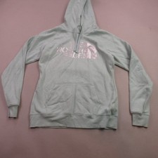 North Face Hoodie Womens Small Long Sleeve Pullover Hooded Lightweight Green