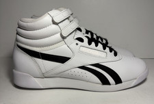 Reebok Freestyle F/S HI White with Black Trim Women US 7.5 Sneakers DV7769 NEW