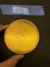 (N11) Antique French Mantle Clock Brass Back Door Rear Bezel Part Japy Marti Era