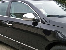 Edelstahl Chrom Spiegelkappen Set passend für VW Passat B6 3C Bj 2005-2010 Auto