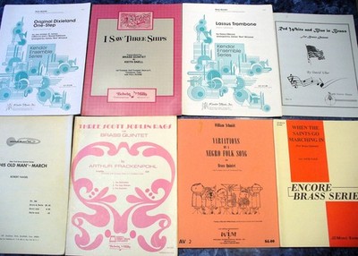 Brass Quintet AMERICANA Repertoire Int.-Advanced Lot of 8 Arrangements Score