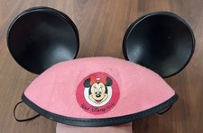 Vintage Walt Disney World Minnie Mouse Pink Ears Hat/Cap-Youth Child Kids
