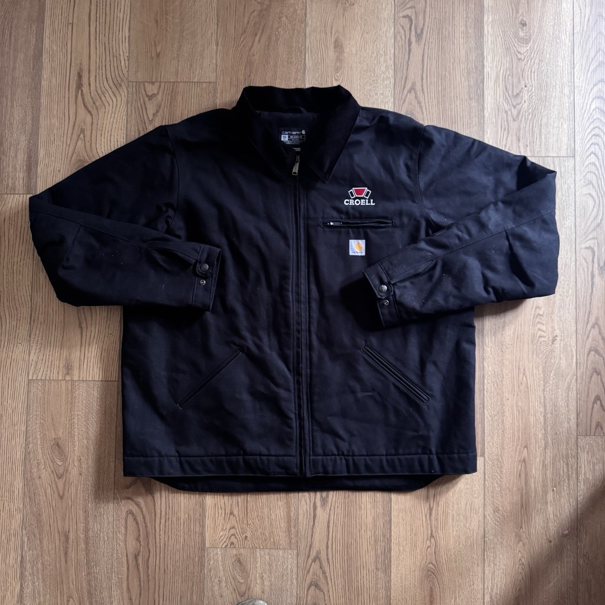 Carhartt Detroit Black Mens 2XL Tall Jacket Blanket Lined Brand