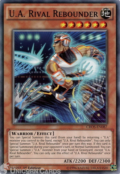 CROS-EN087 U.A. Rival Rebounder : Common 1st Edition Mint YuGiOh Card