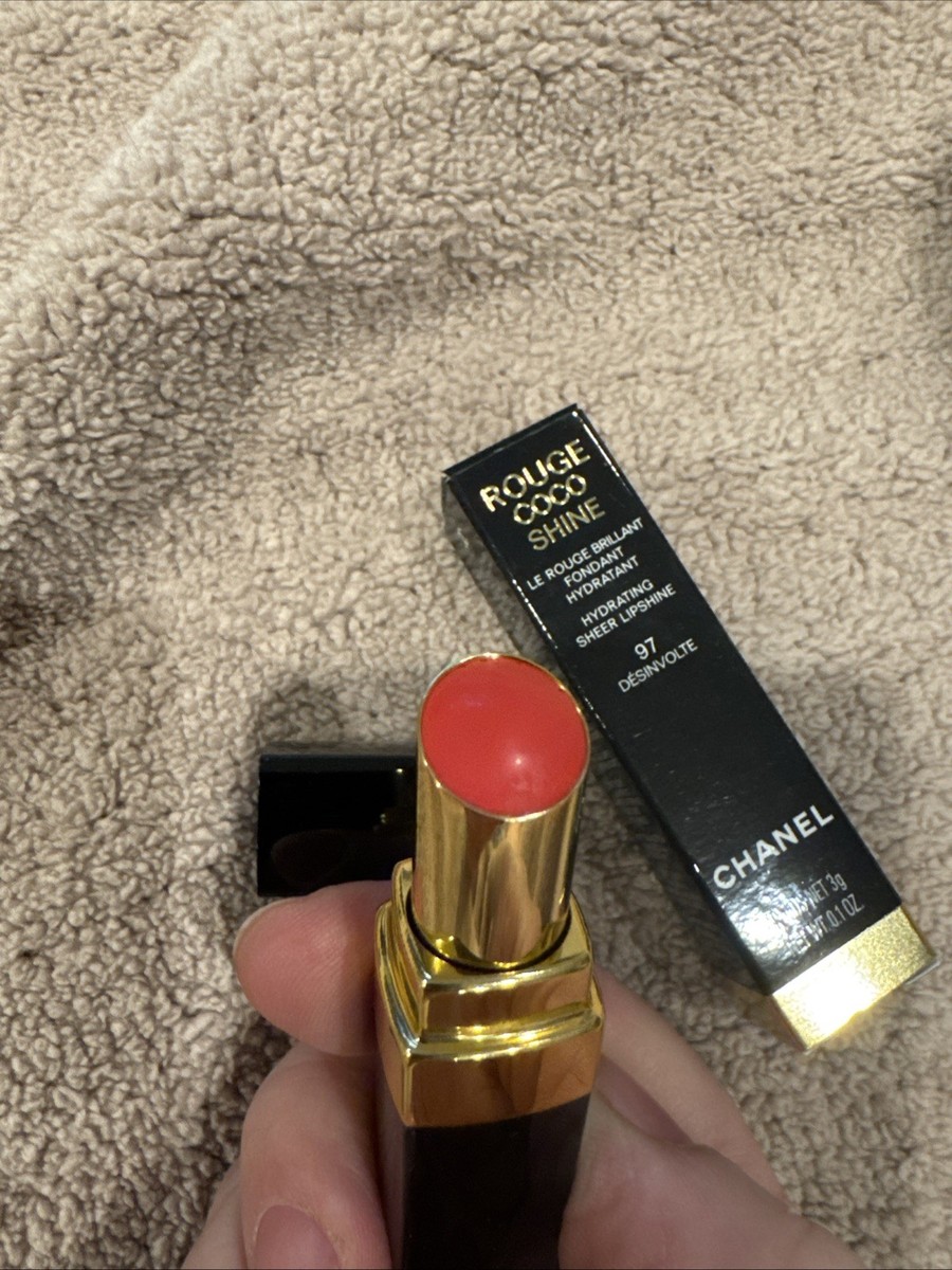 CHANEL NIB Rouge Coco Shine Hydrating Sheer Lipshine 97 Shine Desinvolte