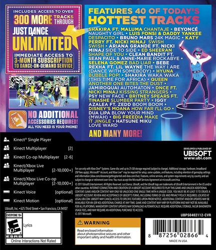 Just Dance 2018 for Xbox One Xbox One Standard - 第 2/8 張圖片