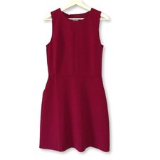 Gap New Sleeveless Crew Neck Shift Dress Very Berry Size 4 Pockets Office Work