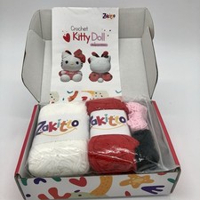 ZAKITTO Amigurumi Crochet Kitty Cat Doll Kit All in One for Beginners Adults