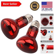 75W Infrared Red Heat Lamp Bulb - Ideal for Bearded Dragons  Reptiles