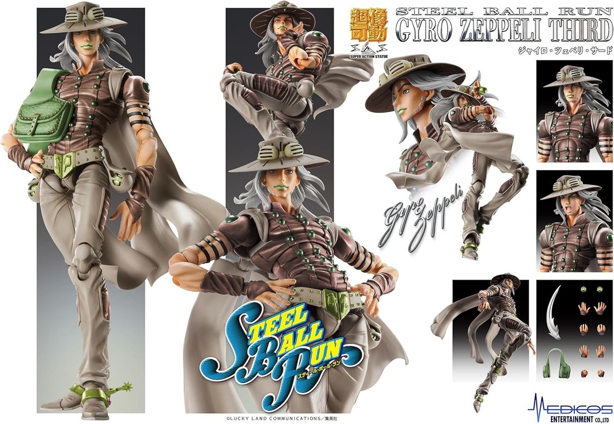 JoJo's Bizarre Adventure Super Action Statue Figure Gyro Zeppeli