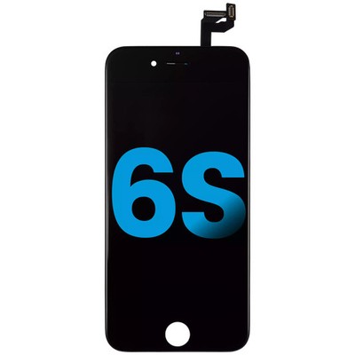 LCD-Display mit Stahlplatte für iPhone 6S (Aftermarket) (Schwarz) Black