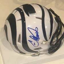 CRIS COLLINSWORTH Signed Cincinnati BENGALS ALTERNATE Mini-helmet Beckett (BAS)