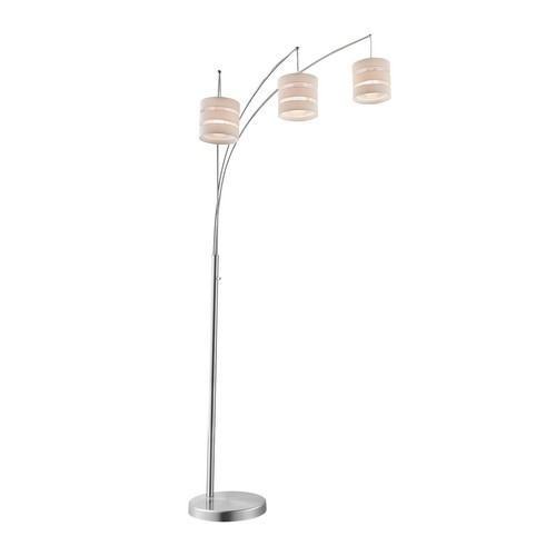 Falan 3-light floor lamp Silver/Polished Nickel