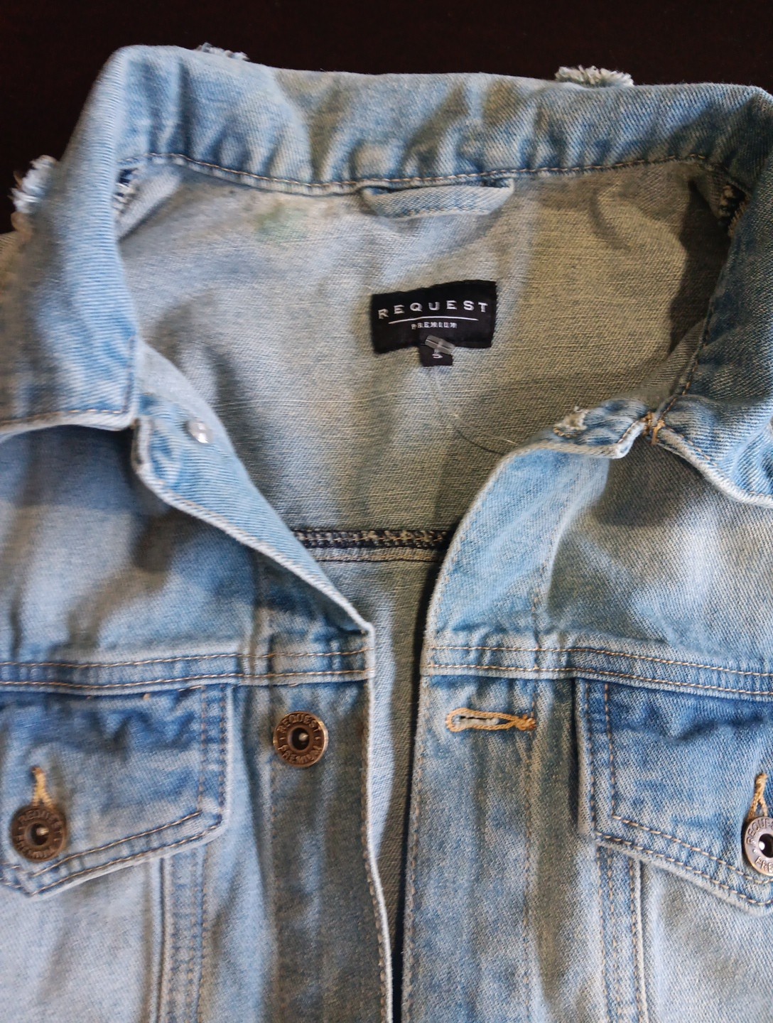 Request Premium Distressed Denim Jacket ~ Men's  … - image 2