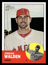 2012 Topps Heritage #49 Jordan Walden Card Los Angeles Angels