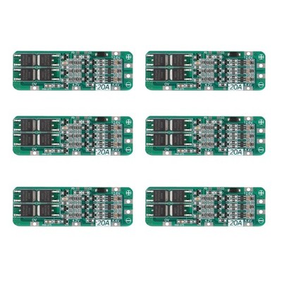 6Pcs 3S 20A BMS 18650 Li-Ion Lithium Battery Charger Module BMS Protection Board