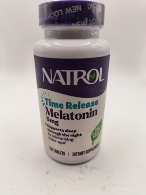 Natrol - Melatonin 5g Time Release, 100 Tablets, EXP 06/2028 Sealed 