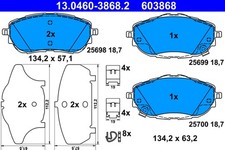ATE Bremsbelagsatz Scheibenbremse 13.0460-3868.2 für AURIS TOYOTA COROLLA VAN