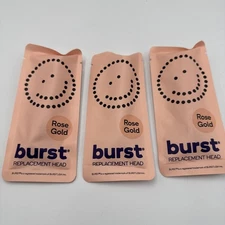 BURST Electric Toothbrush Replacement Heads Rose Gold Pack of 3 New