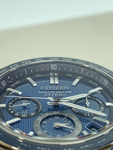 Citizen Attesa F950-0029S02 Jour Date Eco-Drive Titane Solaire Homme Montre Auth - Photo 8 sur 8