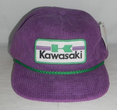 NWT Kawasaki Racing Patch Logo Purple Corduroy Baseball Hat Cap Snag Collective