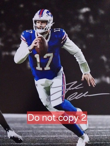 Josh Allen Signed 8x10 Photo Matte Finish LOA Genuine Athentic